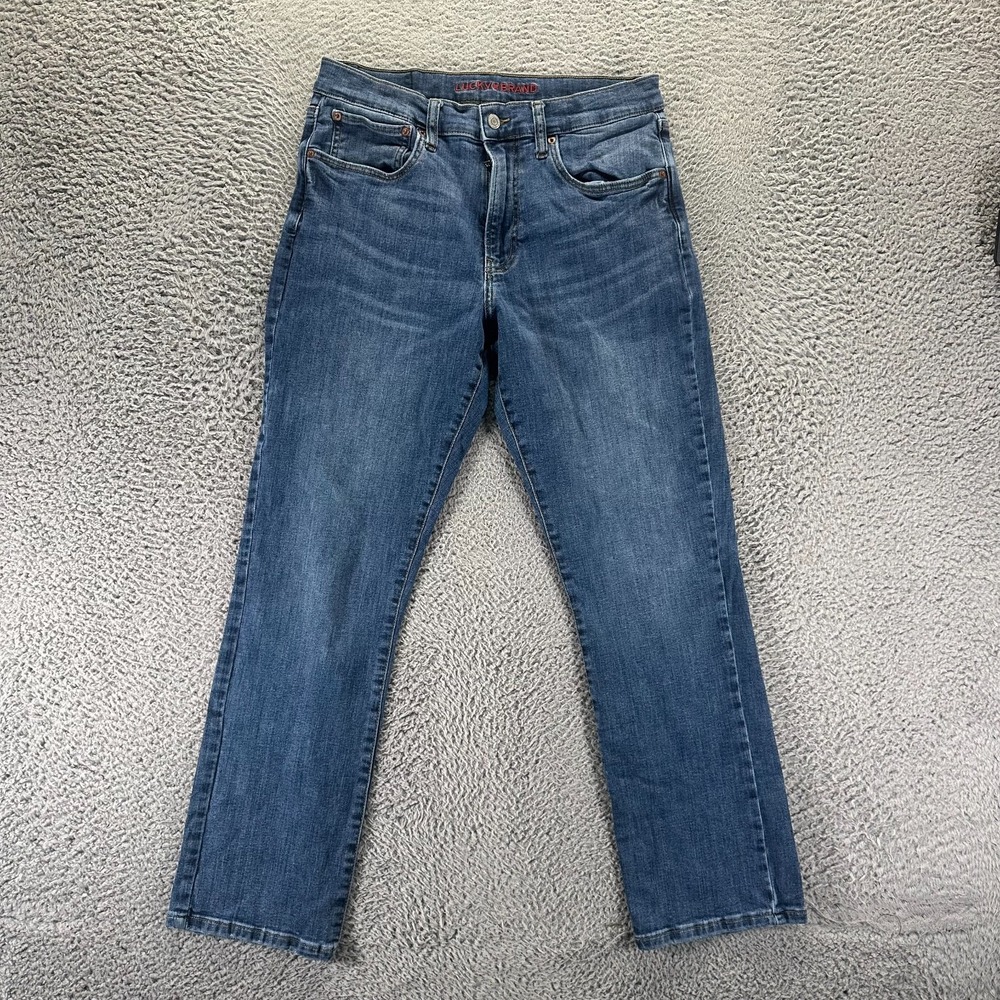 Lucky Brand 223 Jeans Men's 32x30 Blue Cotton Denim Straight Leg Faded Stretch